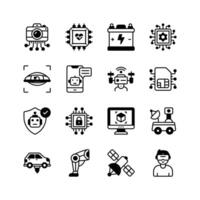 Take a look at this amazing icons set of artificial intelligence vector