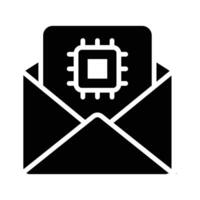 Smart email, email generator, ai mail design vector
