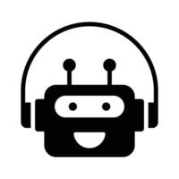 Robot assistant , robotic support icon design vector