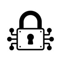 Protecting data and systems through cybersecurity, ready to use icon vector