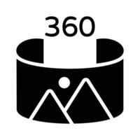 Immersive 360 degree virtual reality experience, ready to use vector