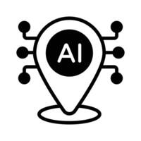 Ai location design in modern style vector