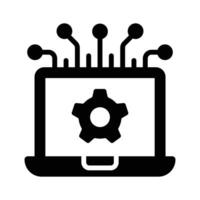 Take a look at this creatively designed laptop configuration icon vector