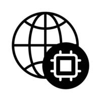 A worldwide network of devices using microchip technology vector