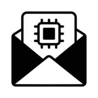 Smart email, email generator, ai mail design vector