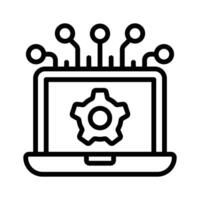 Take a look at this creatively designed laptop configuration icon vector