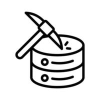 Easy to use modern icon of data mining vector