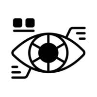 Mechanical eye , artificial intelligence icon design vector