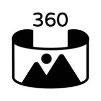 Immersive 360 degree virtual reality experience, ready to use vector