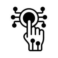 Here is and amazing icon of robotic hand vector