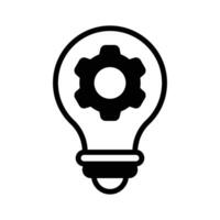 Cogwheel with lightbulb, concept icon of creative technology vector