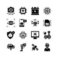 Take a look at this amazing icons set of artificial intelligence vector