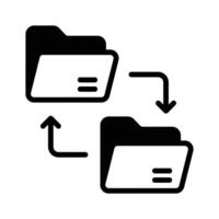 Automated file transfer design, ready to use vector
