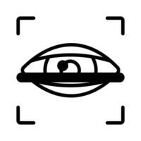 Iris recognition design in editale style vector