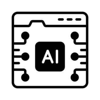 Get this amazon icon of artificial intelligence in modern style vector