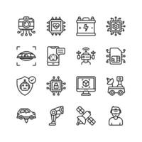 Take a look at this amazing icons set of artificial intelligence vector
