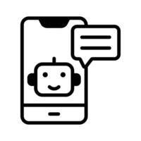Trendy icon of mobile robot, artificial intelligence design vector