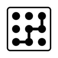 Trendy icon of pattern lock, cyber security concept vector