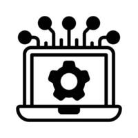 Take a look at this creatively designed laptop configuration icon vector
