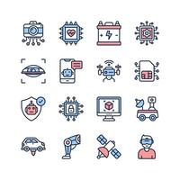 Take a look at this amazing icons set of artificial intelligence vector