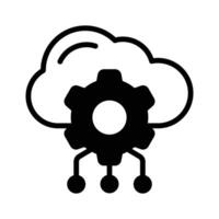 Cloud environments, cloud services in modern style vector