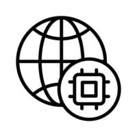 A worldwide network of devices using microchip technology vector