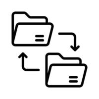 Automated file transfer design, ready to use vector