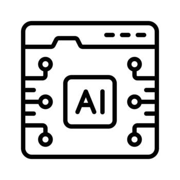 Get this amazon icon of artificial intelligence in modern style vector