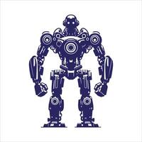 Robot silhouette art vector