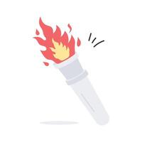 iconic Olympic torch icon, symbolizing unity and the sports spirit vector