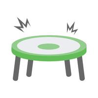 A modern hand drawn icon of trampoline vector