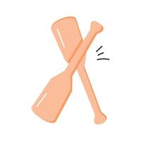 Get your hands on this creatively crafted icon of boat paddles vector