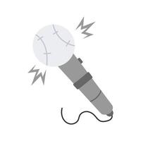 Microphone design in hand drawn style vector