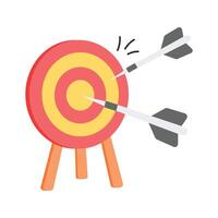 Archery target for precision and skill based shooting competitions vector