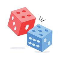 Rolling dice game icon, perfect for gaming vector