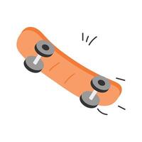 Get this creative icon of skateboard, ready to use vector