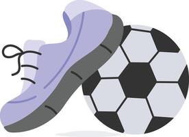 An icon of soccer shoes and football in modern style vector