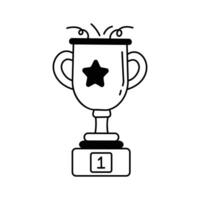 Take a look at this creative icon of sports trophy, easy to use vector