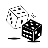 Rolling dice game icon, perfect for gaming vector