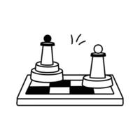 Chess set for strategic gameplay and mental challenges vector
