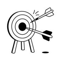 Archery target for precision and skill based shooting competitions vector