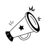 Megaphone for cheering or making announcements during sports events vector