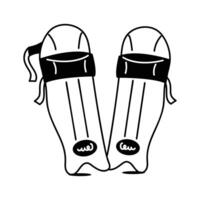 Hand drawn icon of cricket pads in modern style vector