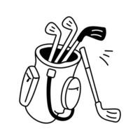 Set of golf clubs for precision and performance on the green vector