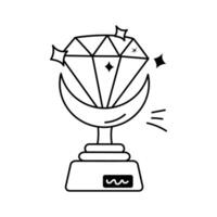 Get this creative icon of diamond trophy in modern style vector