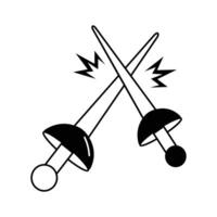 Download this amazing icon of fencing sword, ready for premium use vector