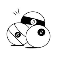 Billiard balls design in trendy style vector