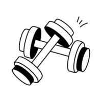 Modern icon of dumbbells, weightlifting tool vector