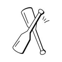 Get your hands on this creatively crafted icon of boat paddles vector
