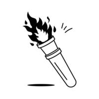 iconic Olympic torch icon, symbolizing unity and the sports spirit vector